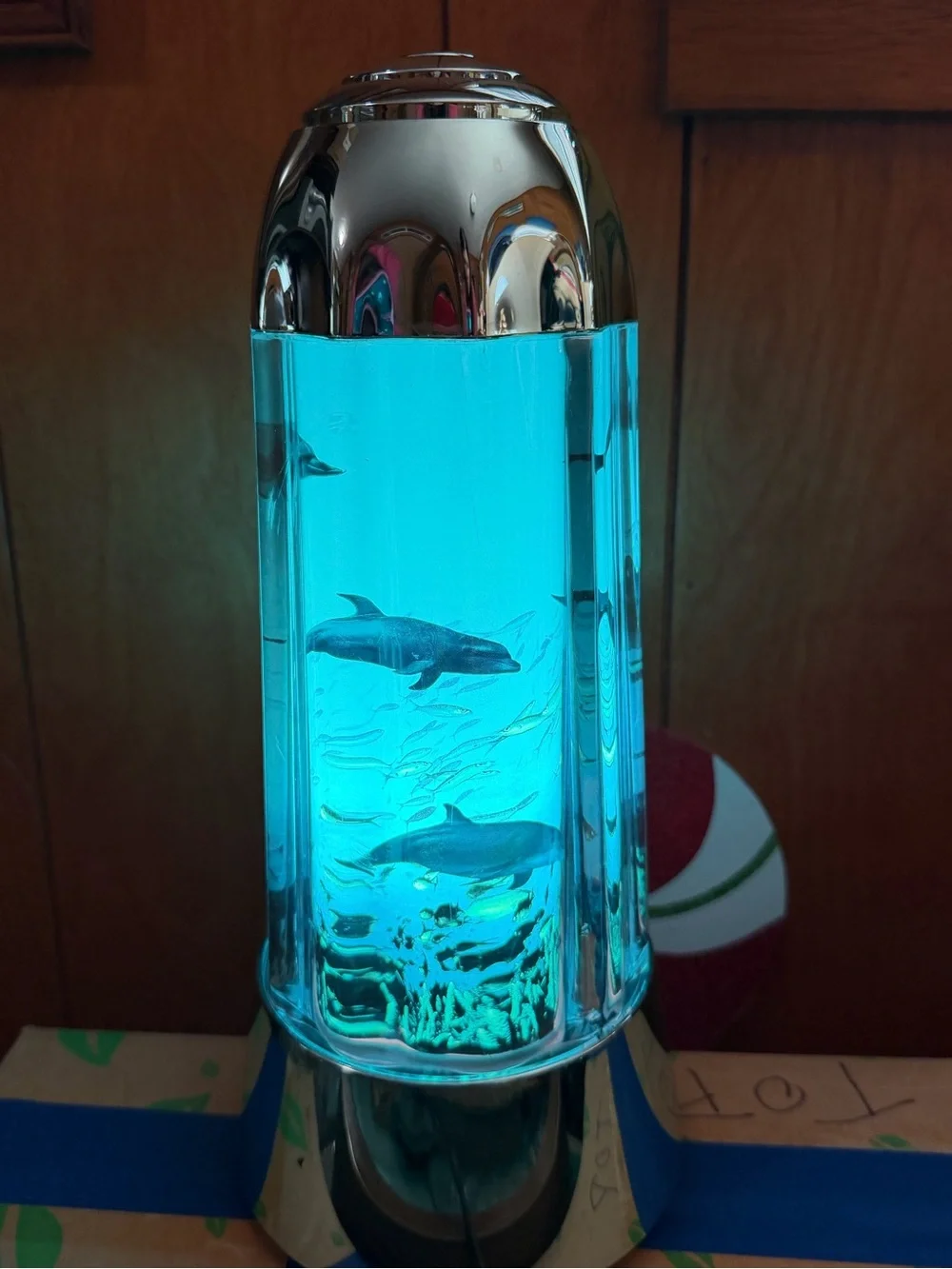 Vintage 1994 Rabbit Tanaka Dolphin Motion lamp